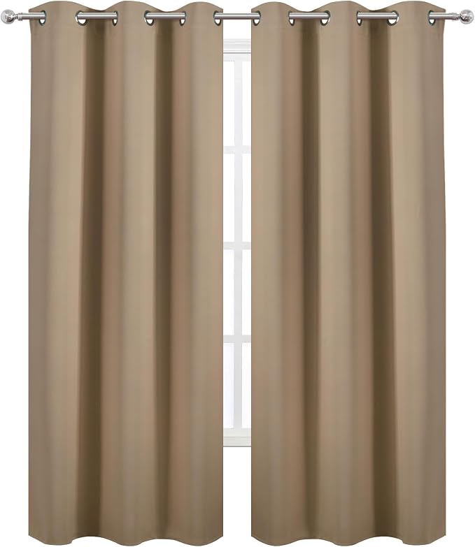 Natural Thermal Blackout Curtains/42 x 84 Inch/Set of 2 Panels Room Darkening - Image 2