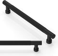 10 Pack Matte Black Knurled Cabinet Pulls 6.3 Inch(160mm) Kitchen Cabinet Handles Solid Zinc Alloy Cabinet Hardware Drawer Pulls