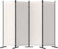 Morngardo Room Divider, Folding Privacy Screens, 4 Panel Room Partitions, 88" Foldable Wall Dividers, Portable Separating for Home Office Bedroom Dorm Decor (White)