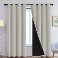 Yakamok Cream Beige 100% Blackout Curtains 96 Inches Long 52" Wide 2 Panels | by Yakamok