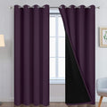Yakamok Purple 100% Blackout Curtains 84 Inches Long by Yakamok