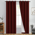 Yakamok Burgundy Red Blackout Curtains 84 Inches Long by Yakamok