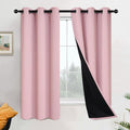 Yakamok Pink 100% Blackout Curtains 63 Inches Long by Yakamok