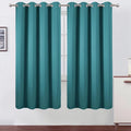 Blackout Curtains 66 x 72 Inch Long Sea Teal Curtains Set of 2 Panels Room by Lemomo