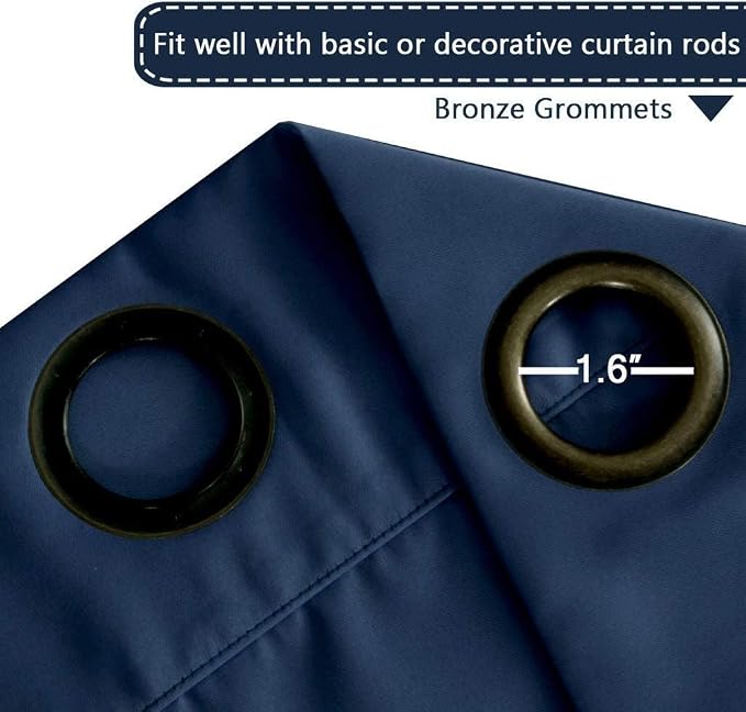 H.VERSAILTEX Blackout Patio Curtains 100 x 90 Inches - Image 3