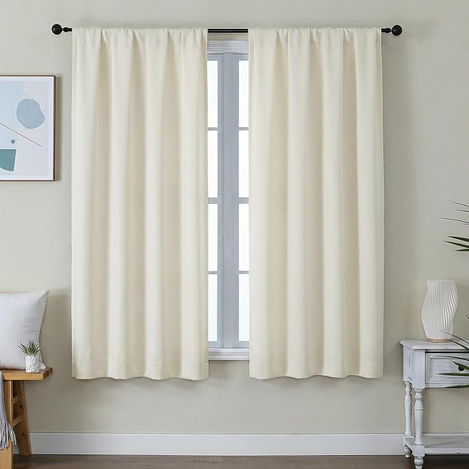 Simplebrand Ava Light Beige Light Filtering Curtains by Simplebrand