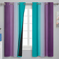 Ombre Teal and Purple Blackout Curtains by ESTELARTEXTILER