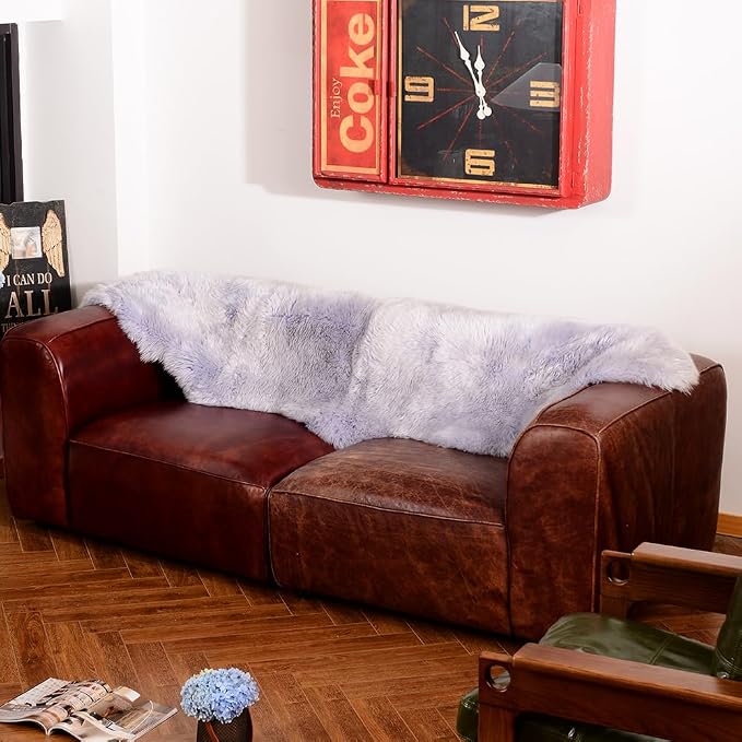 LLB Genuine Sheepskin Area Rug Wool Rug Fur Carpet Fluffy Shaggy Fur Rug - Image 3