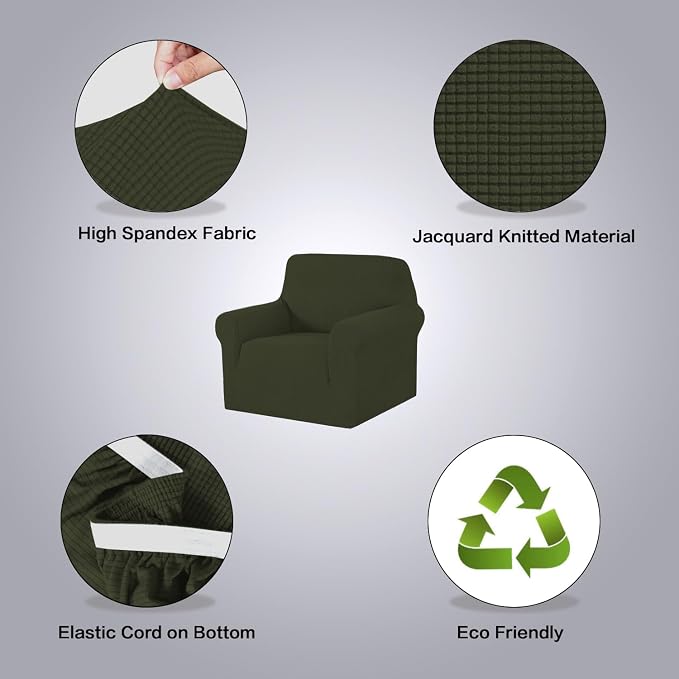 H.VERSAILTEX Stretch Chair Slipcover Sofa Cover Furniture Protector Cover High - Image 4