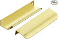 Ravinte Hardware 10 Pack Gold Cabinet Handles, 5.9 Inch (150mm) Finger Edge Pulls, 5 Inch Hole Center, Finger Pulls for Cabinets