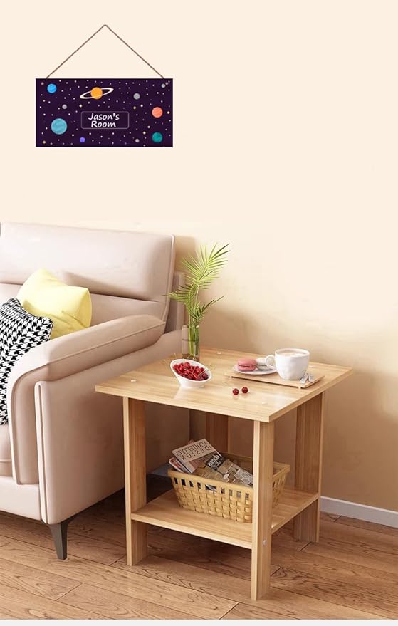 Personalized Sign Stars Sign, Outer Space Theme Wall Art Decor Custom Name Door Plate for Kids Room Nursery Planet Door Art Décor For Girls Boys Room Little Man Cave
