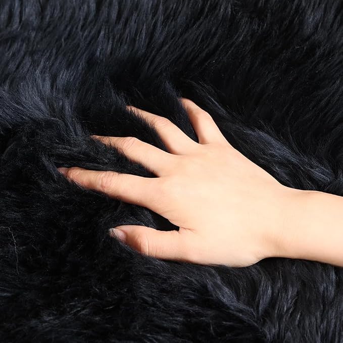 LLB Genuine Sheepskin Area Rug Wool Rug Fur Carpet Fluffy Shaggy Fur Rug - Image 3