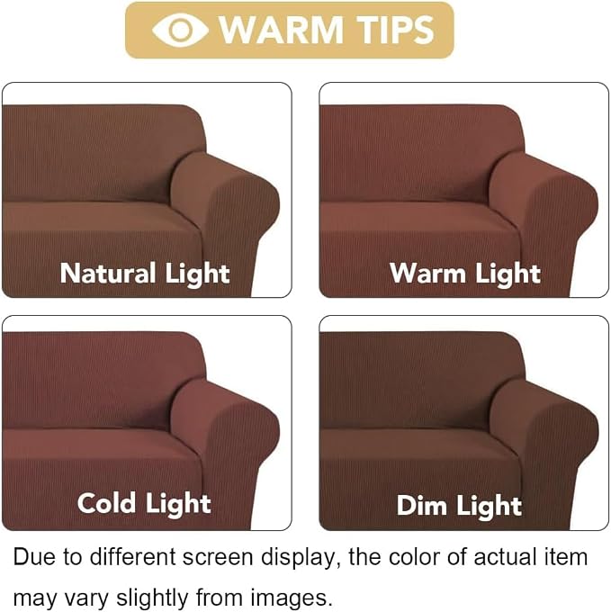 H.VERSAILTEX Stretch Couch Cover Loveseat Covers - Image 3