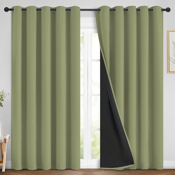 Yakamok Sage Blackout Curtains 84 Inches Long by Yakamok