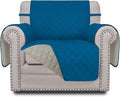 Easy-Going Reversible Couch Cover, Small Chair, Peacockblue/Beige | Machine by Easy-Going