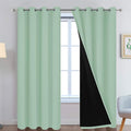 Yakamok Light Sage 100% Blackout Curtains 84 Inches Long 52" Wide, 2 Panels | by Yakamok