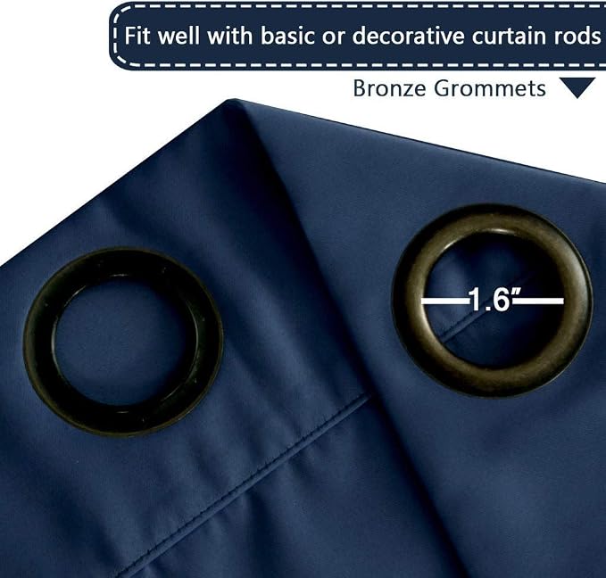 H.VERSAILTEX Blackout Patio Curtains 100 x 96 Inches - Image 3