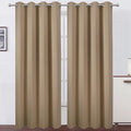 Blackout Curtains 66 x 95 inch/Natural Curtains Set of 2 Panels/Thermal by Lemomo