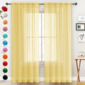 SpaceDresser Sheer Voile Window Treatment Rod Pocket Curtain Panels by SpaceDresser