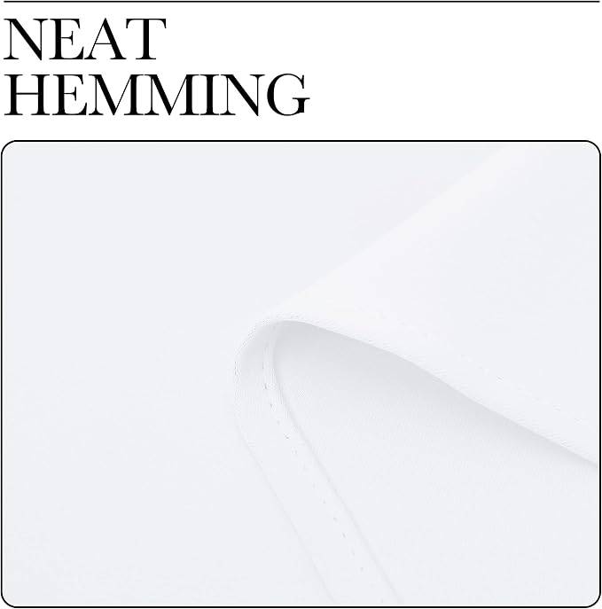 NICETOWN White Lightweight Fabric Curtain Panels, 48 inch Length, Non-Blackout - Image 6