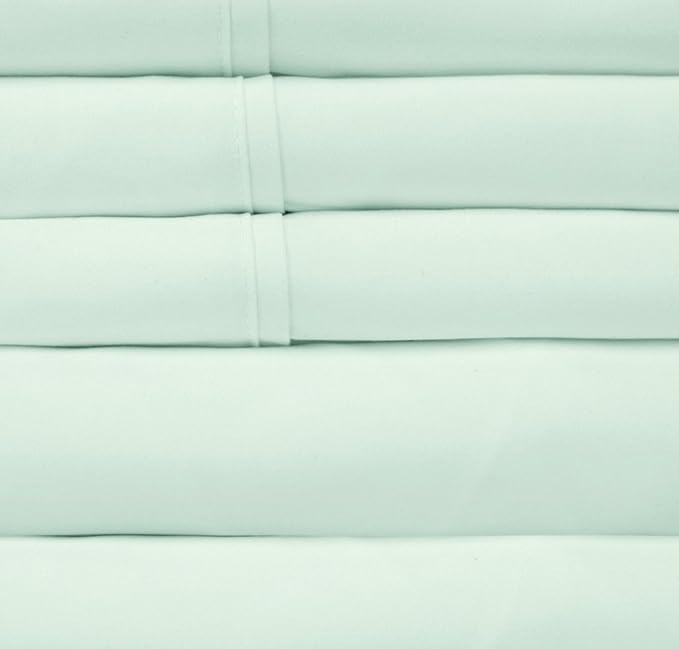 Full Size Bed Sheets - 6 Piece 1500 Supreme Collection Fine Brushed Microfiber Deep Pocket Full Sheet Set Bedding - 2 Extra Pillow Cases, Great Value, Full, Mint