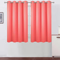Blackout Curtains 52 x 45 inch Coral Curtains Set of 2 Panels/Thermal Insulated by Lemomo