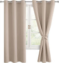 Blackout Curtains for Bedroom, 42 x 72 Inches Long, 2 Panels | Thermal by Hiasan