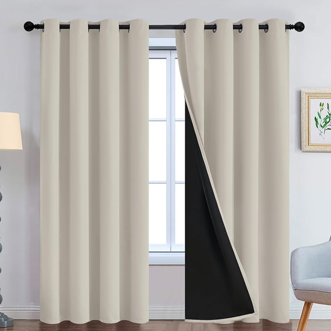 Yakamok Stone Blackout Curtains 96 Inches Long by Yakamok