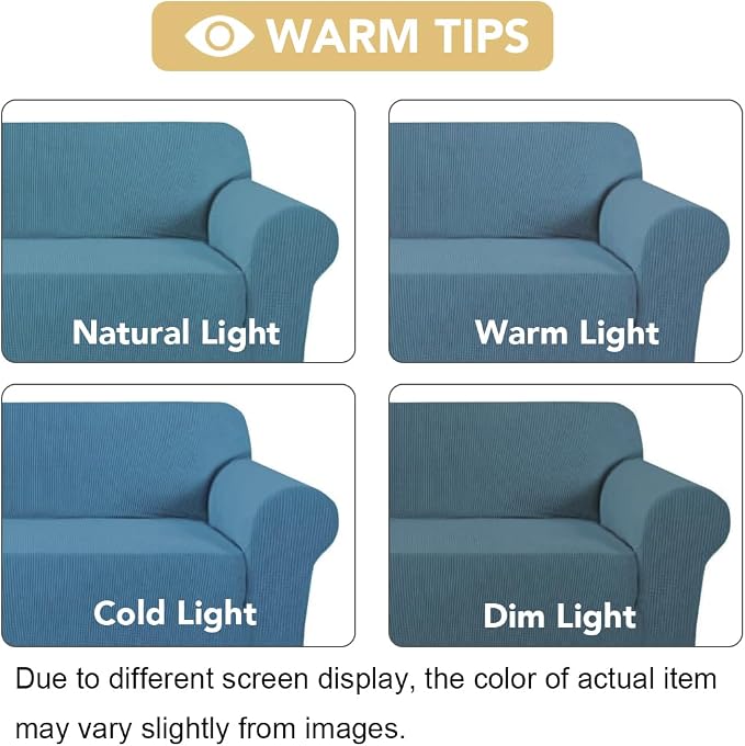 H.VERSAILTEX Stretch Sofa Covers Washable 3 Seat Couch Covers Sofa Slipcovers - Image 3
