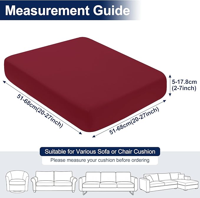 Smiry Waterproof Patio Cushion Covers, Stretch Outdoor Furniture Covers | Couch - Image 6