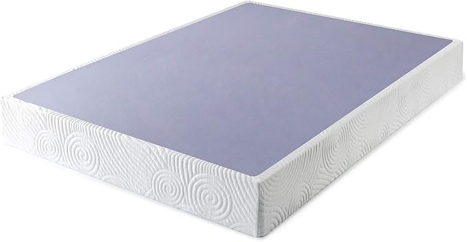ZINUS Metal Box Spring with Wood Slats, 9 Inch Mattress Foundation, Sturdy Steel Structure, Easy Assembly, California King