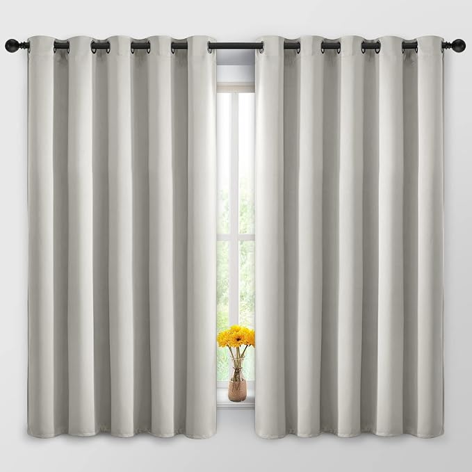 Yakamok Room Darkening Curtains 62x63 inch Length Light Beige-Living Room | 2 by Yakamok
