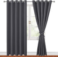 Blackout Curtains for Bedroom, 60 x 84 Inches Long, Dark Grey | Thermal by Hiasan