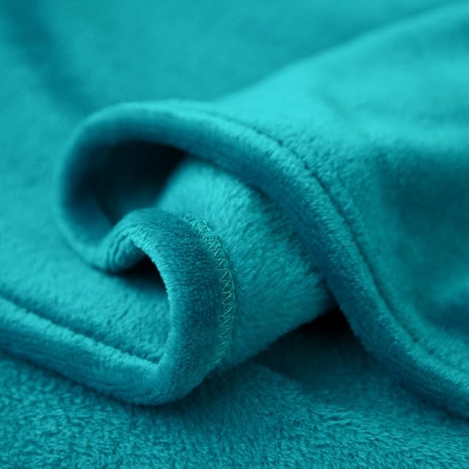 Bedsure GentleSoft Fleece Blanket Twin Size Teal - Image 12