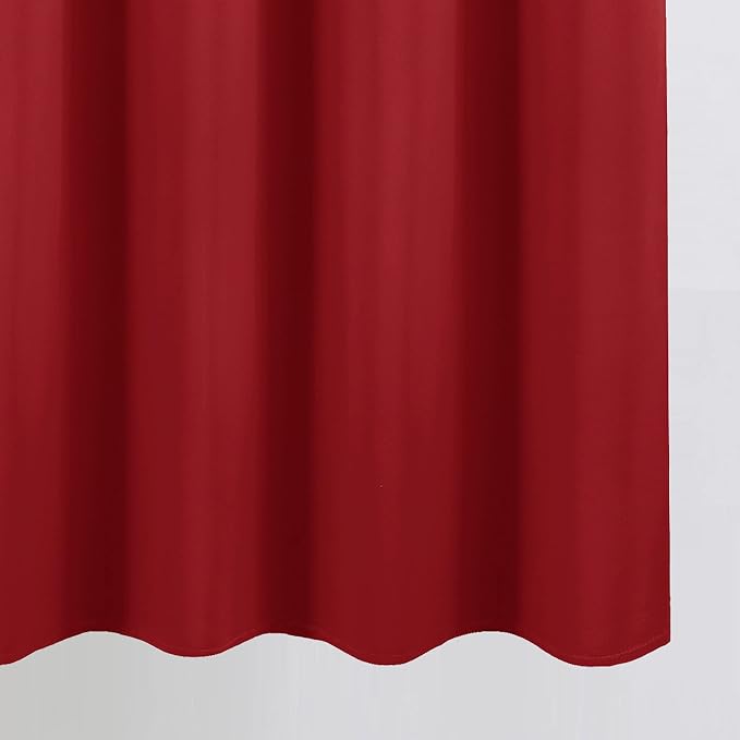 Blackout Curtains 66 x 95 inch/Bright Red Curtains Set of 2 Panels/Thermal - Image 9