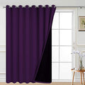Yakamok Purple 100% Blackout Patio Door Curtain Panels W100 x L96, 1 Panel | by Yakamok