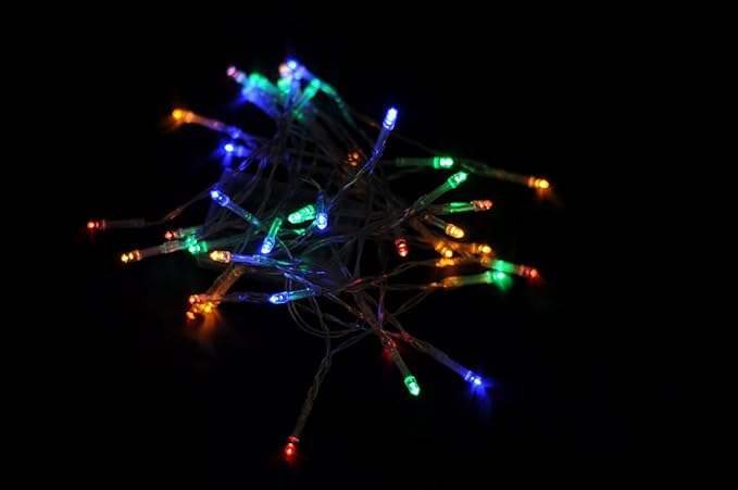 Karlling Battery Operated Christmas Lights,13 ft Short Clear Wire String Led Twinkle Fairy Light for Small Mini Xmas Tree and Wedding Party Indoor/Outdoor Decoration(Multicolor,5 Pack)
