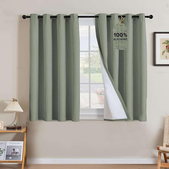 H.VERSAILTEX Linen Curtains 100% Blackout Curtains by HVERSAILTEX