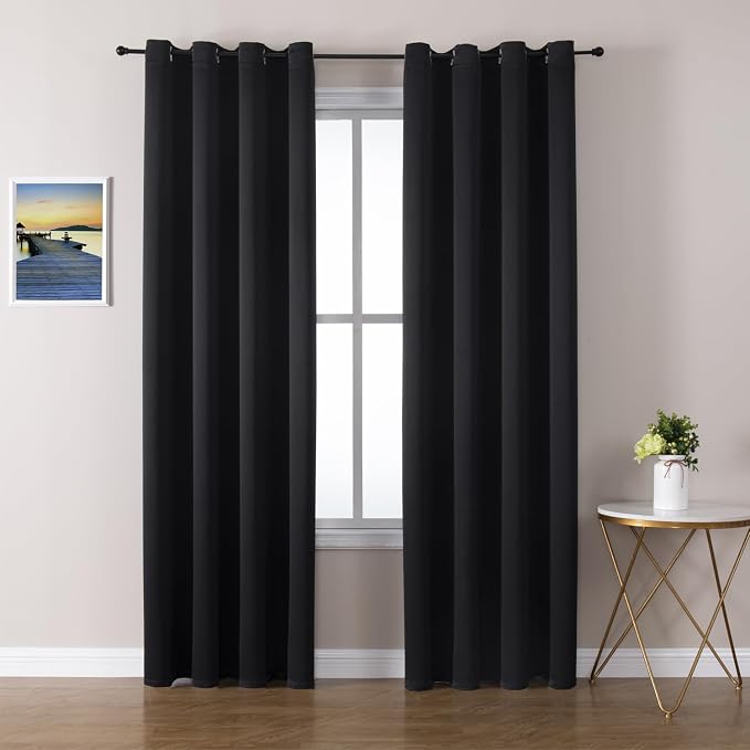 ChrisDowa Blackout Curtains for Bedroom and Living Room 90 Inches Long | 2 by ChrisDowa