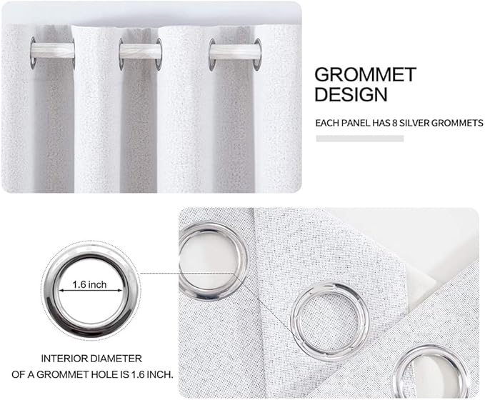 MIULEE 100% Blackout Linen Curtains - Image 4