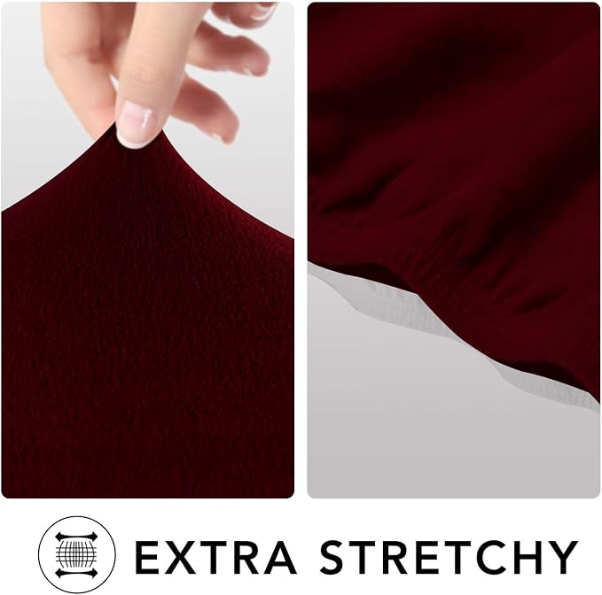 PureFit Stretch Loveseat Covers Fleece Couch Covers - Image 4