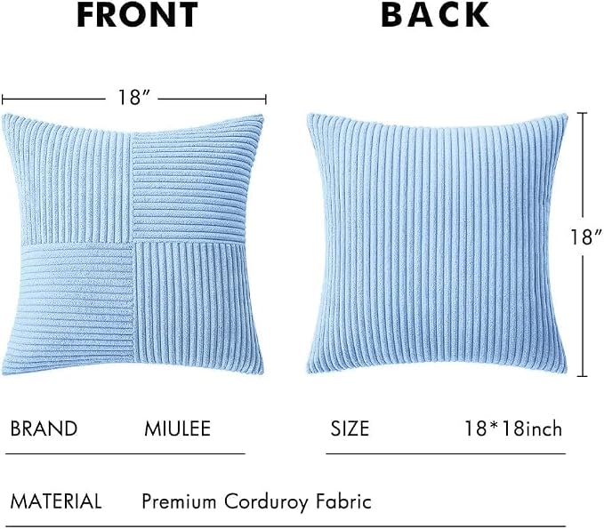 MIULEE Light Blue Decorative Throw Pillow Covers - Image 6