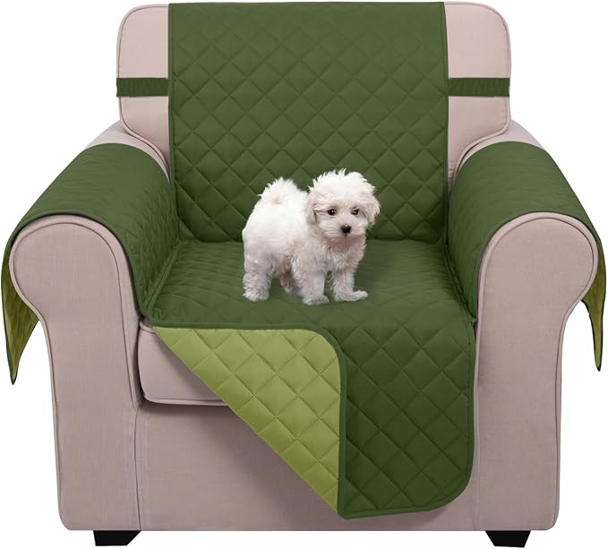 U-NICE HOME Reversible Oversized 28''Chair Covers, Huntergreen/Sage | Armchair by U-NICEHOME