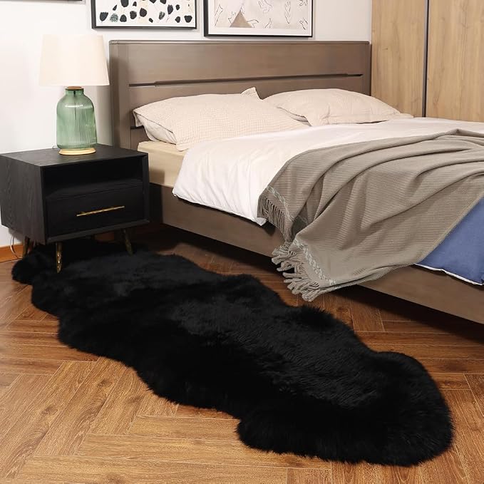 IRIWOOL Premium Genuine Fur Sheepskin Rug Real Australia Sheepskin Natural - Image 3