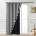 Yakamok Dove Grey Blackout Patio Door Curtain Panels W70 x L84, 1 Panel | Noise by Yakamok