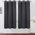 Dark Grey Thermal Blackout Curtains/42 x 72 Inch/Set of 2 Panels Room Darkening by Lemomo