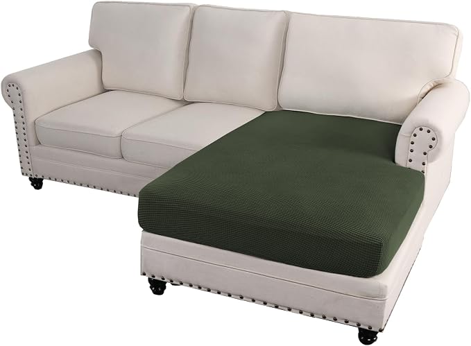 H.VERSAILTEX Sectional Couch Covers 1 Piece Chaise Slipcover L Shape Separate - Image 2