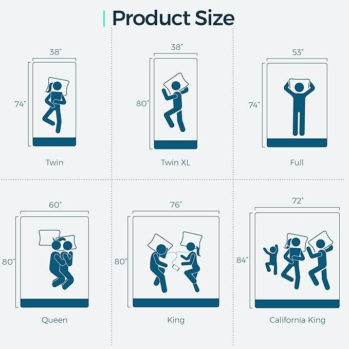 LINSY LIVING 3 Inch Mattress Topper California King, Cooling Gel Infused Swirl Memory Foam, Soft Mattress Topper for Firm Mattress, CertiPUR-US Certified Bed Topper, Cal King Size