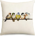 RABUSOFA Watercolor Birds Pillows Decorative Throw Pillows 18x18, Hand-Painted by RABUSOFA