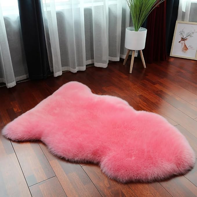 LLB Genuine Sheepskin Area Rug Wool Rug Fur Carpet Fluffy Shaggy Fur Rug - Image 2